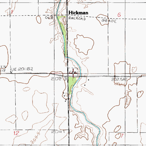 Topographic Map of Amity Cemetery, IL