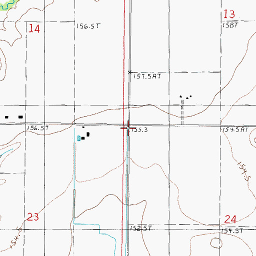 Topographic Map of Amity School (historical), IL