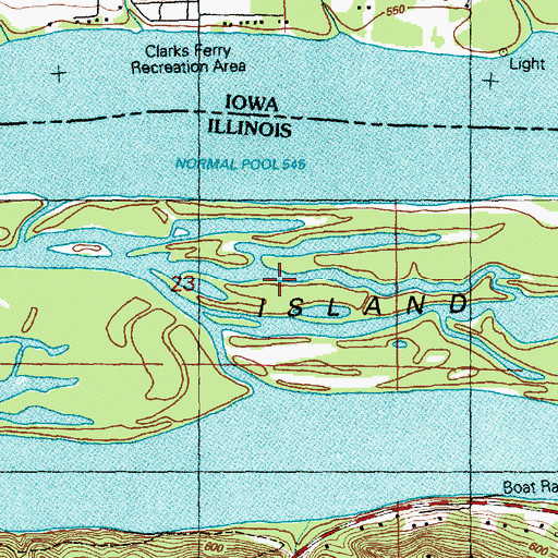 Topographic Map of Andalusia Island, IL