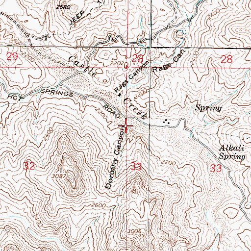 Topographic Map of Dorothy Canyon, AZ
