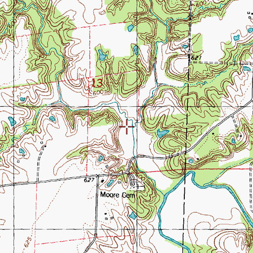 Topographic Map of Anderson Branch, IL