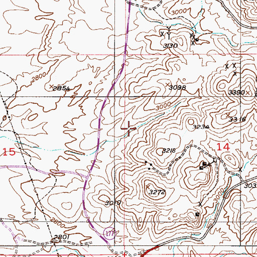 Topographic Map of Hidden Spring, AZ
