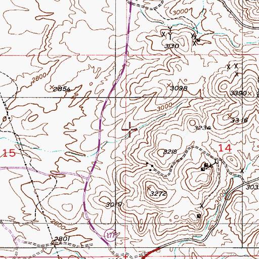 Topographic Map of Hidden Spring, AZ