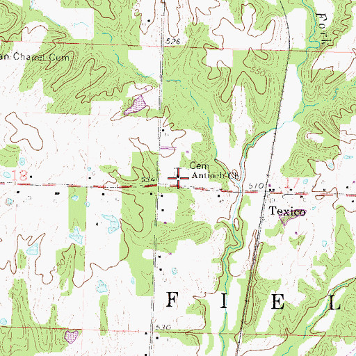 Topographic Map of Antioch Church, IL