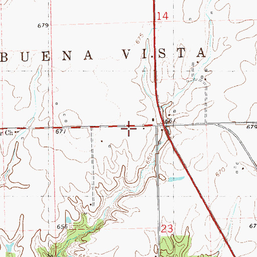 Topographic Map of Antioch Church (historical), IL