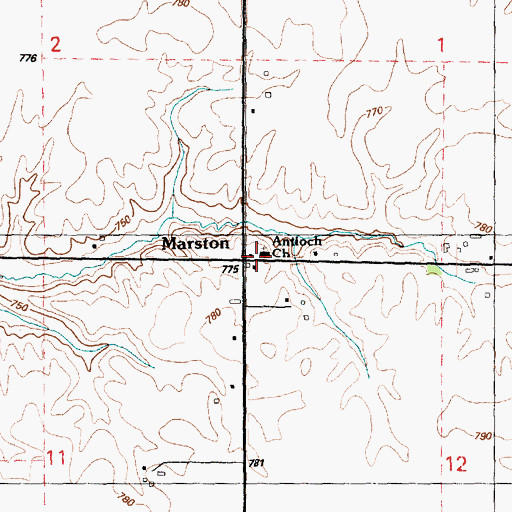 Topographic Map of Antioch Church, IL