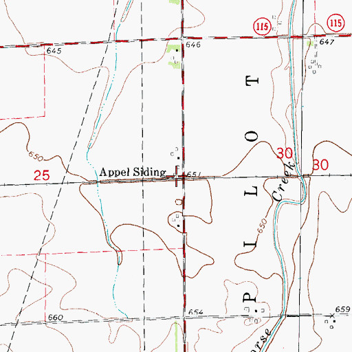 Topographic Map of Appel Siding, IL