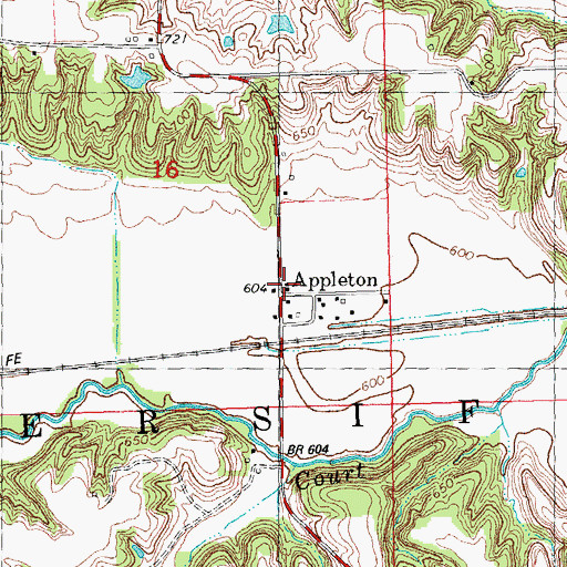 Topographic Map of Appleton, IL