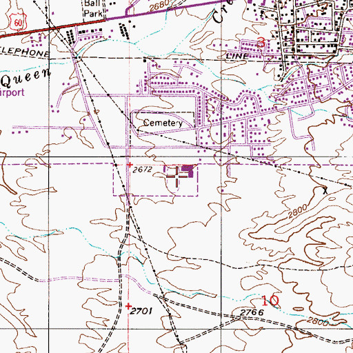 Topographic Map of John F Kennedy Elementary School, AZ