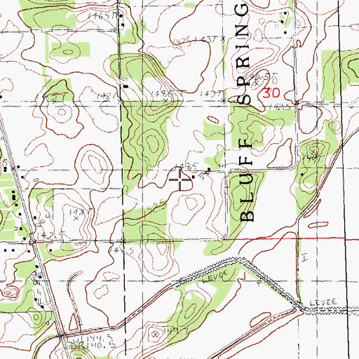 Topographic Map of Arenz School (historical), IL