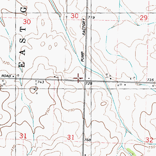 Topographic Map of Armstrong School (historical), IL
