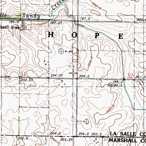 Topographic Map of Arnold School (historical), IL