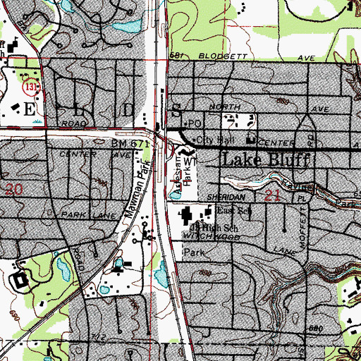 Topographic Map of Artesian Park, IL