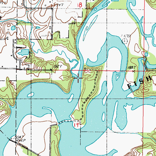 Topographic Map of Asa Creek, IL