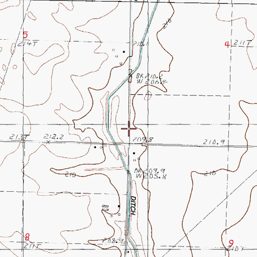 Topographic Map of Asbury Church, IL