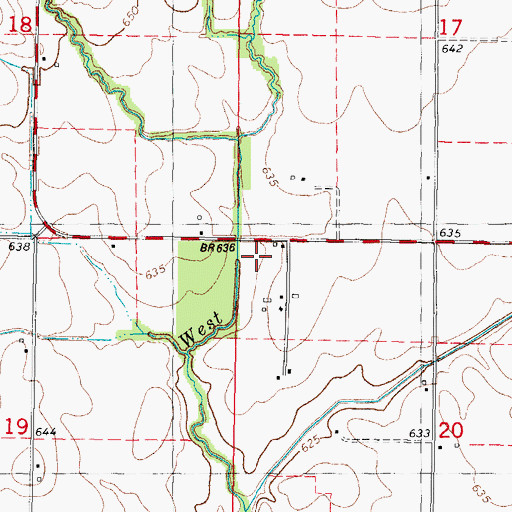 Topographic Map of Ash Grove School (historical), IL