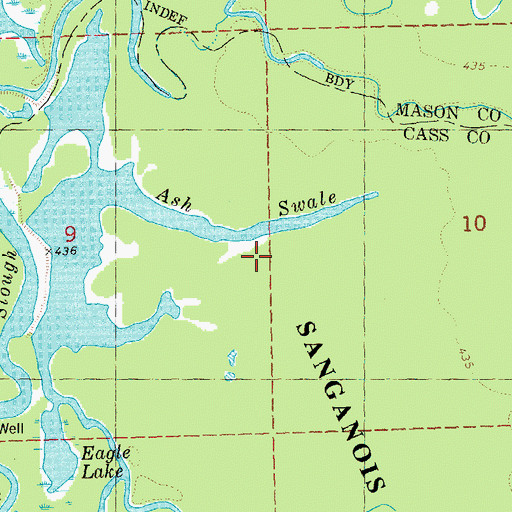 Topographic Map of Ash Swale, IL