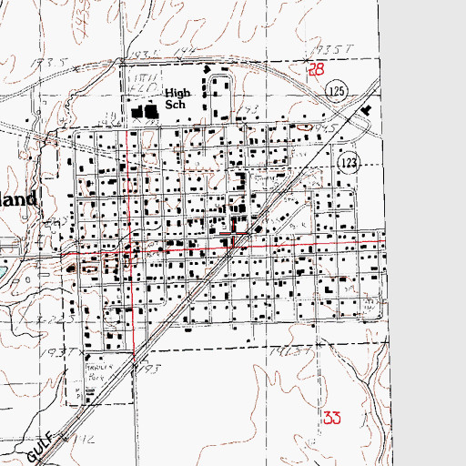 Topographic Map of Ashland, IL