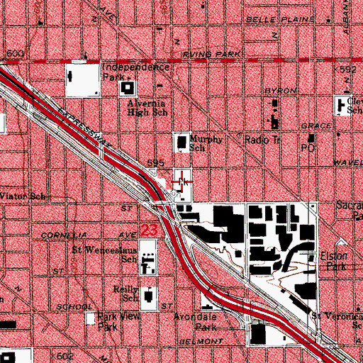 Topographic Map of Athletic Field, IL