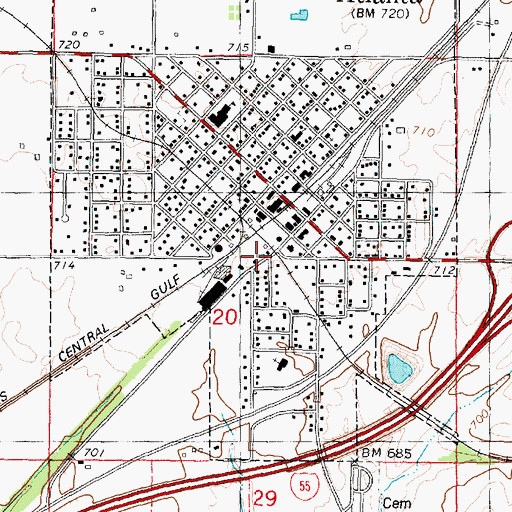 Topographic Map of Atlanta, IL