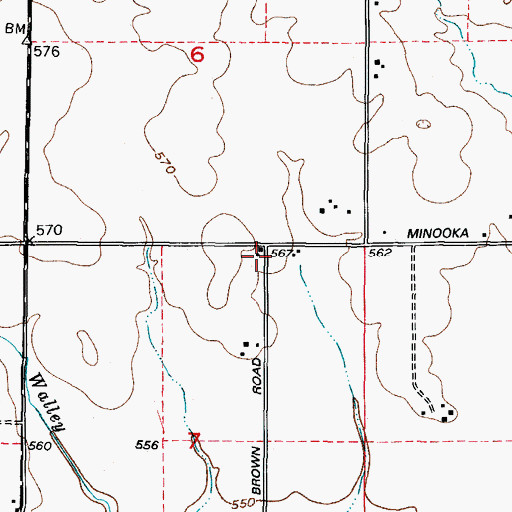 Topographic Map of Aux Sable Church, IL