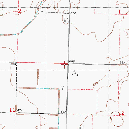 Topographic Map of Avoca School (historical), IL
