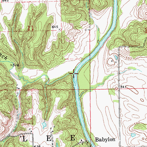 Topographic Map of Aylesworth Branch, IL