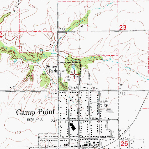 Topographic Map of Bailey Park, IL