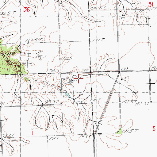 Topographic Map of Bailey School (historical), IL