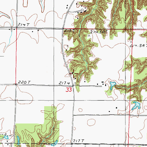 Topographic Map of Bails School (historical), IL