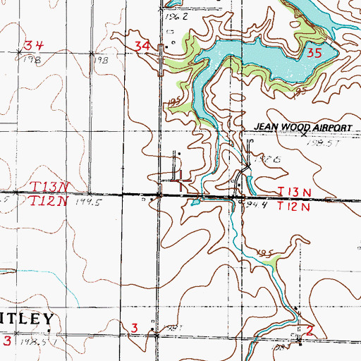 Topographic Map of Baker School (historical), IL
