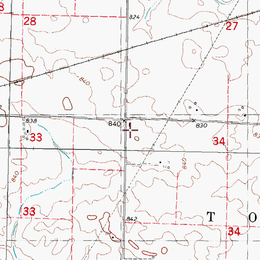 Topographic Map of Ballard School (historical), IL