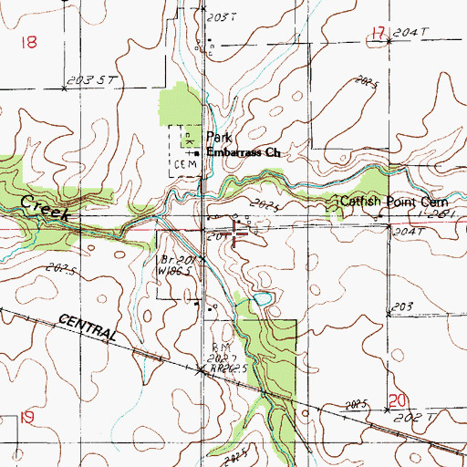 Topographic Map of Baltimore School (historical), IL