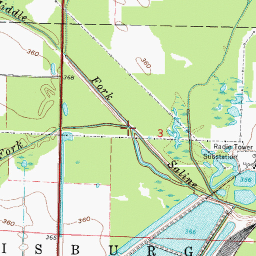 Topographic Map of Bankston Fork, IL
