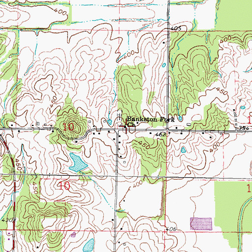 Topographic Map of Bankston Fork Church, IL