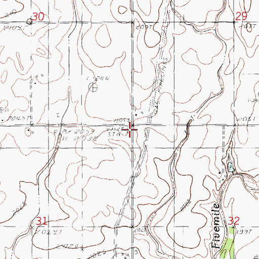 Topographic Map of Banner School (historical), IL