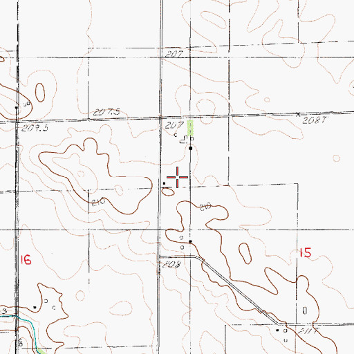 Topographic Map of Barnett School (historical), IL