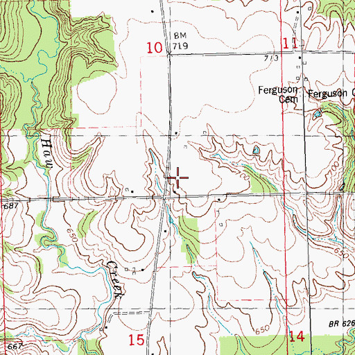 Topographic Map of Barnett School (historical), IL