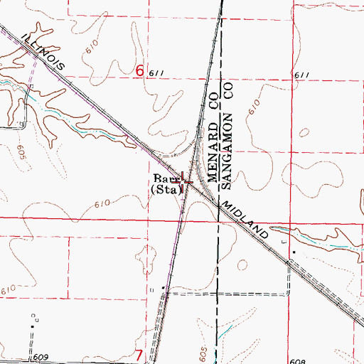 Topographic Map of Barr, IL
