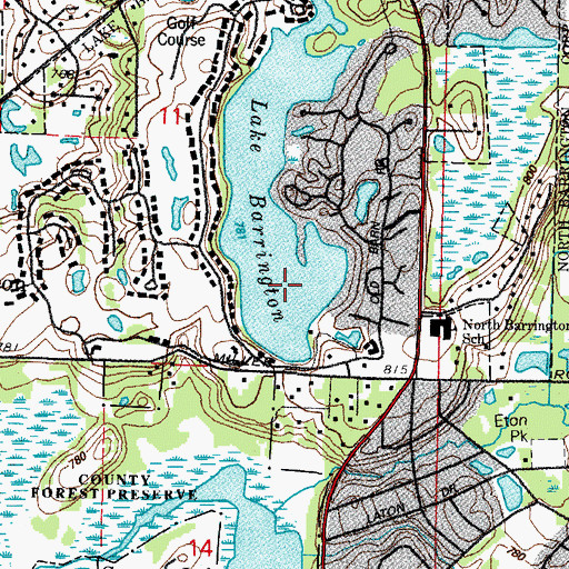 Topographic Map of Lake Barrington, IL