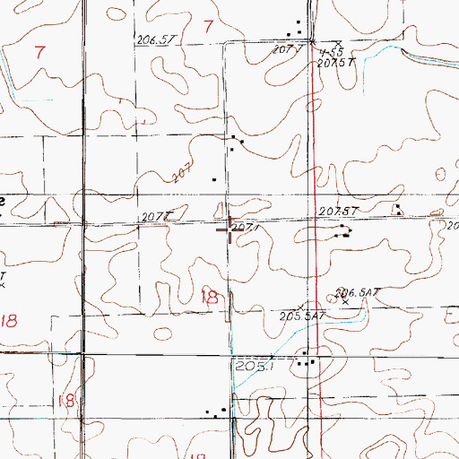 Topographic Map of Barritt School (historical), IL