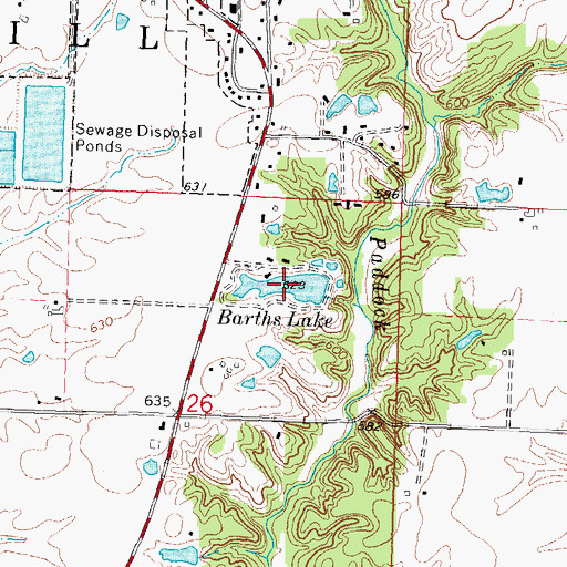 Topographic Map of Barths Lake, IL