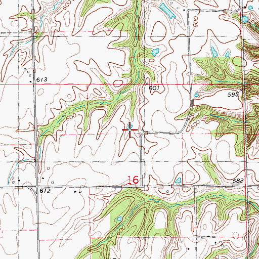 Topographic Map of Barton School (historical), IL