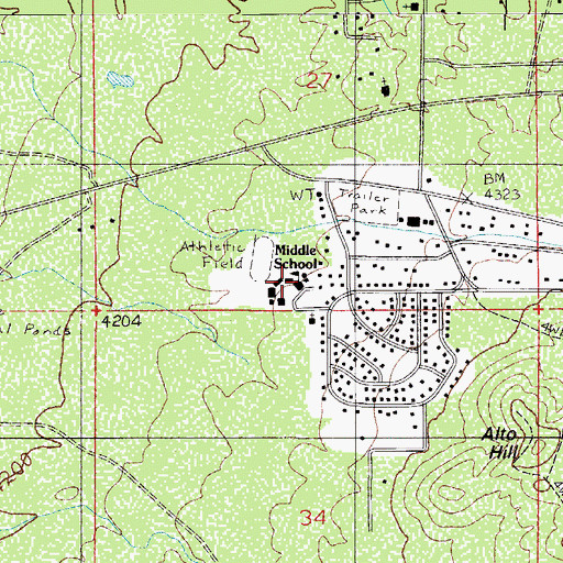 Topographic Map of Mountain Vista School, AZ