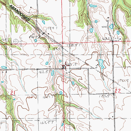Topographic Map of Batty School (historical), IL