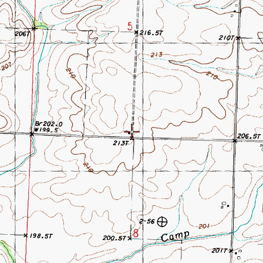 Topographic Map of Baughn School (historical), IL
