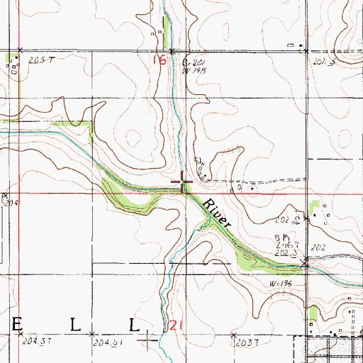 Topographic Map of Baum Branch, IL