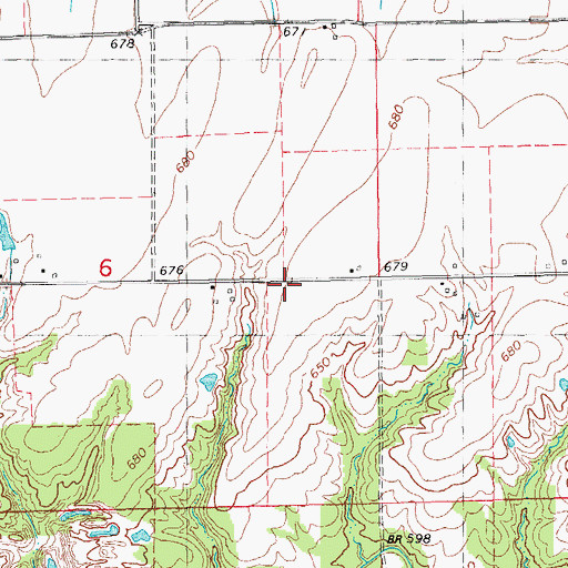 Topographic Map of Baxter School (historical), IL
