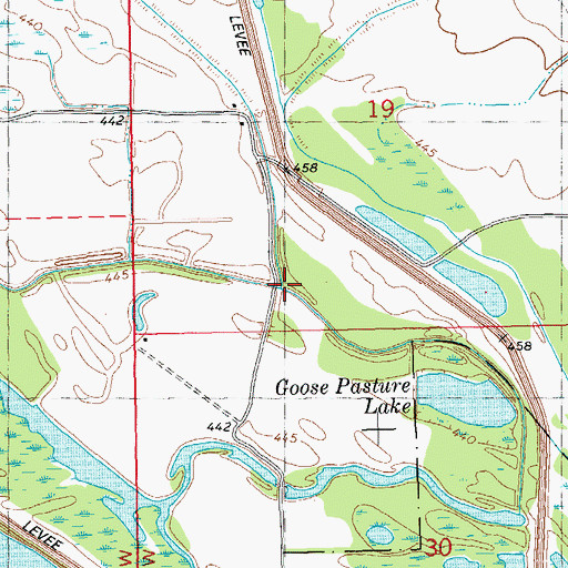 Topographic Map of Bay Creek, IL
