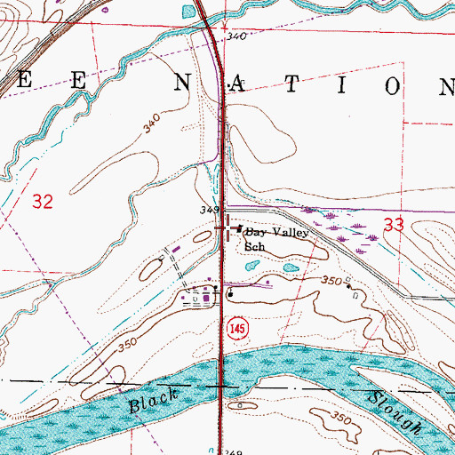 Topographic Map of Bay Valley School, IL